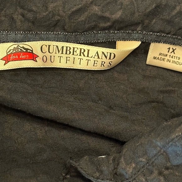 Cumberland Outfitters Western Shirt Snap Button Down Rhinestone 1X - Picture 5 of 6